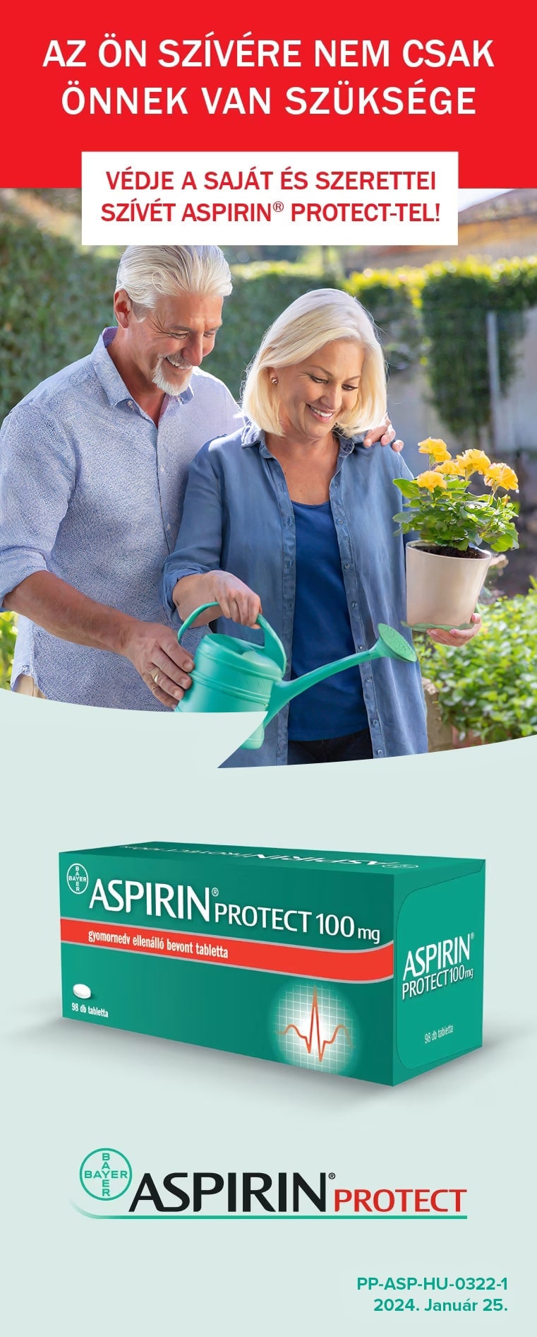 Boldog, egészséges pár az Aspirin Protecttel