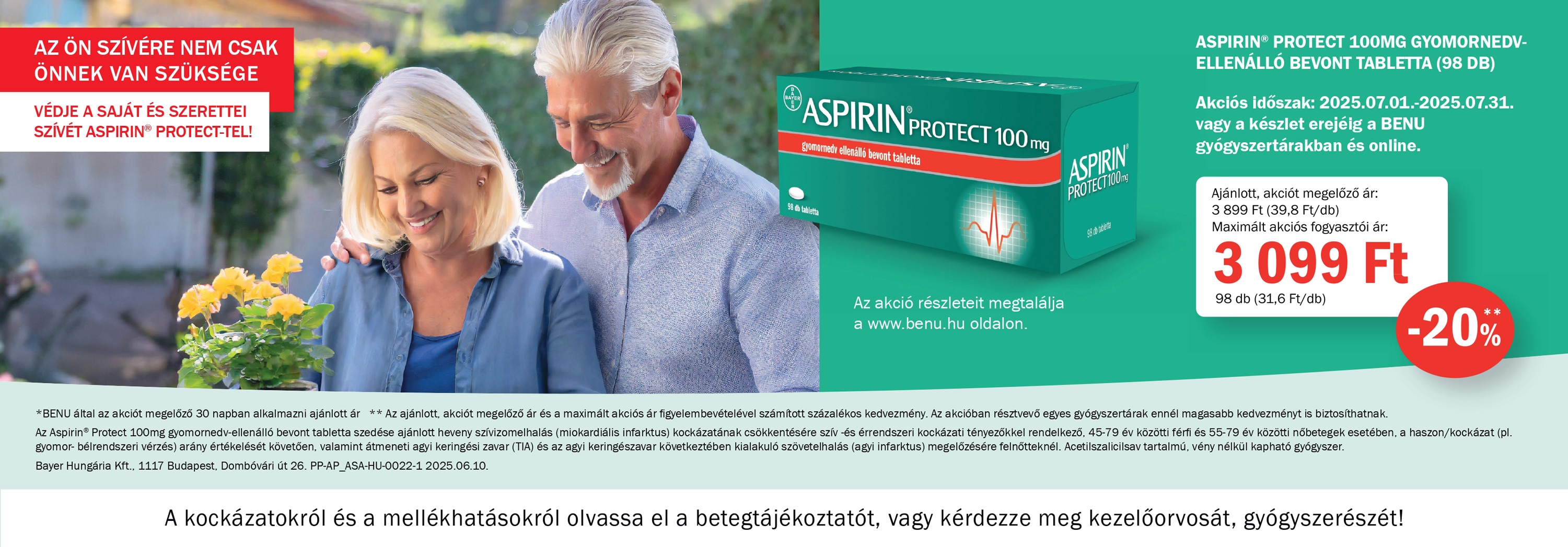 Védje a saját és szerettei szívét Aspirin Protect-tel